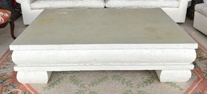 Large Post Modern Cement Coffee Table