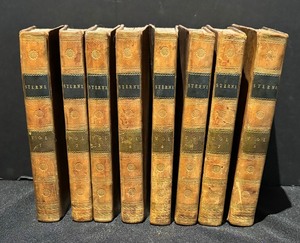 Antique Complete Eight Volume Book Set The Works of Laurence Sterne