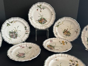 Set of Eight Vintage Fish Motif Salad Plates