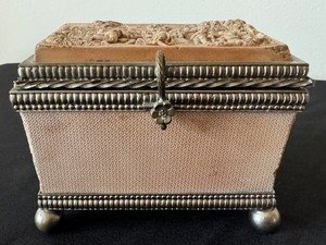 Antique Italian Molded Relief Casket Box