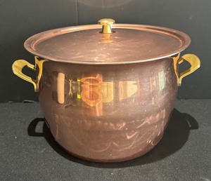 Copper Pots and Mold including a Copper Saucepan