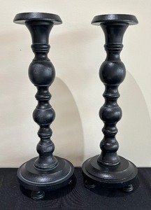Three Brilliant Black Candle Holders