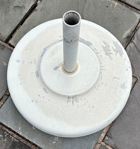 Heavy White Umbrella Stand