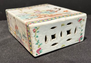 Antique Chinese Enameled Porcelain Pillow