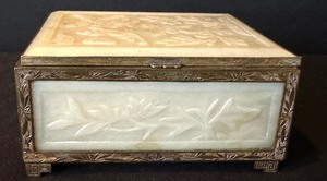 Antique Chinese Carved Stone Cigarette Box