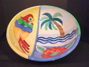 Pier 1 Imports Tropical Serving Dish  Pier 1 Serving Bowls