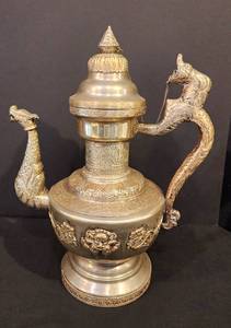 Antique Tibetan Water Pot with Dragon Figure