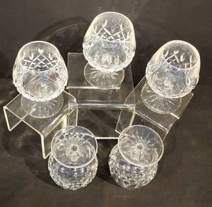 Five Waterford Lismore Brandy Snifters