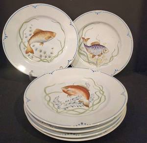 Fitz and Floyd La Mer Dinner Plate Set