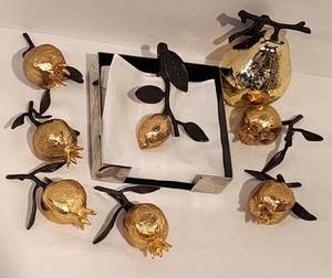 Michael Aram Pomegranate Salt and Pepper Shakers and Michael Aram Lemon Cocktail Napkin Holder & More