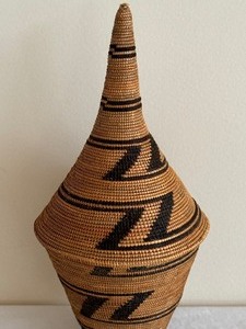Tutsi Basket with Lid, Rwanda