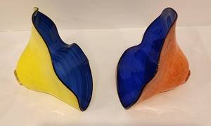 Stunning Hand Blown Art Glass Decorative Shell Collection