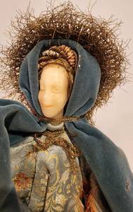 Vintage Virgin Mary Figure with Wax Head