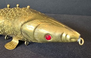 Vintage Brass Articulated Fish Pendant