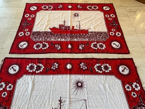 Pair of Vintage Fabric Panels Tonga NY Fahazavana Mamiratra