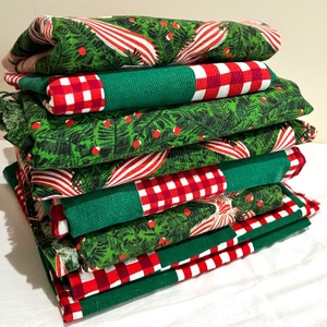 Variety of Vintage Christmas Table Linens