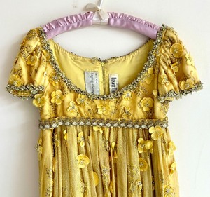 Vintage Lovely Yellow George Halley Bonwit Teller Gown  Dress