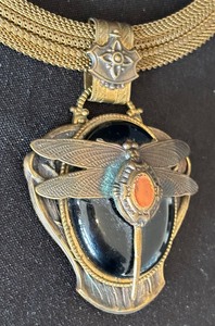 Vintage Hand Made Artisan Patrice Necklace  Patrice Art Nouveau Style Necklace