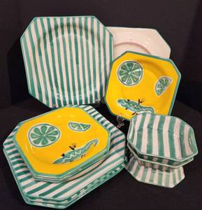 Festive Mexican Pottery Dish Set