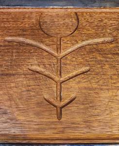 Baullar for Baker Knapp Unique Vintage Metal Tray with Wooden Cutting Board Insert