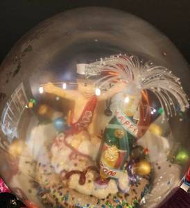 Millenium Christopher Radko Glitter GlobeMusic Box