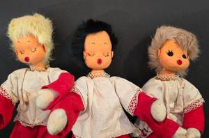 Festive Set of Vintage Holiday Carolers