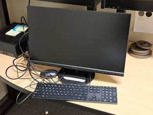 lot 65 image: Lot of (3) Computer Accessories - ViewSonic 24 Monitor, Keyboard and Mouse