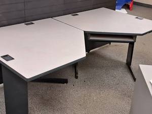 lot 73 image: Lot of (2) Corner Office Desks