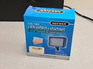 lot 108 image: Neewer LED Video Lighting CN-160 (in original packaging)