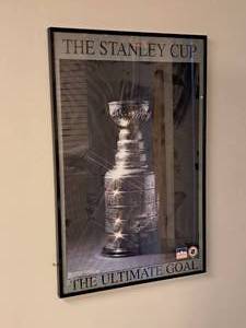 lot 92 image: Wall Art - Stanley Cup - The Ultimate Goal , Framed