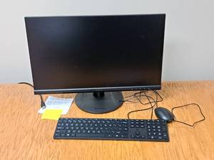 lot 55 image: Lot of (3) Computer Accessories - ViewSonic 24 Monitor, Keyboard and Mouse