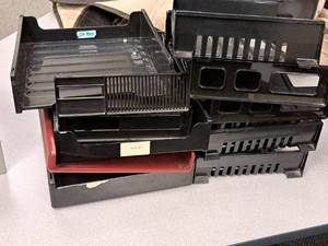 lot 123 image: Lot of (11) Office Paper Organizers