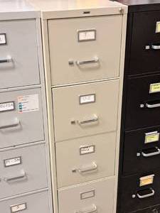 lot 130 image: Hirsh Metal File Cabinet 4-drawer