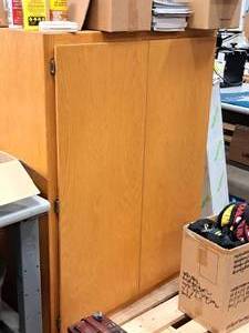 lot 154 image: Wooden Office Storage Cabinet 2-door