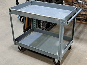 lot 176 image: Metal Utility Cart 2-tier