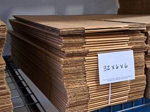 lot 188 image: Lot of (36) Cardboard Flats 32x6x6