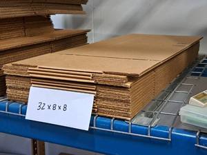 lot 192 image: Lot of (15) Cardboard Flats 32x8x8