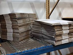 lot 193 image: Lot of (154) Cardboard Flats with Print