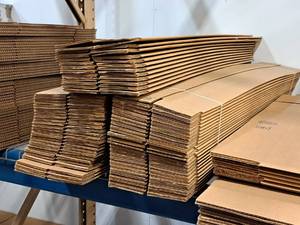 lot 195 image: Lot of (62) Cardboard Flats 4x4x48