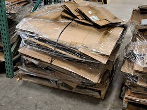 lot 220 image: Lot of (1 Pallet) Assorted Cardboard Box Flats (flattened)
