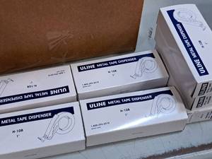 lot 237 image: Lot of (7) Uline 1 Metal Tape Dispensers H-108