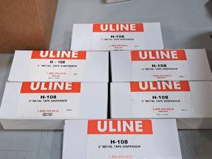 lot 238 image: Lot of (6) Uline 1 Metal Tape Dispensers H-108