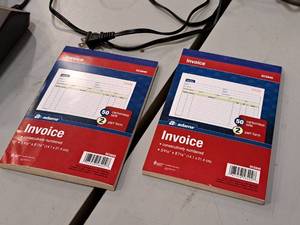 lot 267 image: Lot of (2) Adams Invoice Pads DC5840