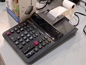 lot 268 image: Casio 12-digit Paper Adding Machine DR-120R