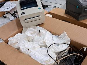 lot 275 image: Zebra Thermal Label Maker LP 2844 with (6 Rolls) Labels