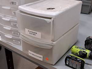 lot 299 image: Lot of (2) Plastic Storage Cabinet 1-drawer