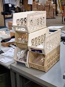 lot 283 image: Lot of (5) Parts Organizer Bins