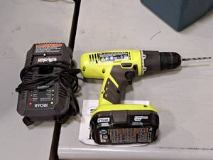 lot 301 image: Ryobi 38 Drill P209 with Battery, Charger