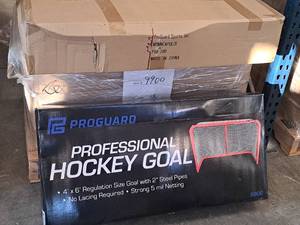 lot 1022 image: Lot of (2) ProGuard Professional Hockey Goal 9900 4x6 (New in Box)