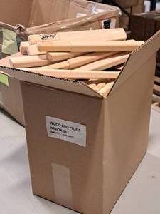 lot 738 image: Lot of (100) Junior 11 Wood End Plugs